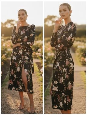 Reformation Cassis Silk Dress In Magnifica